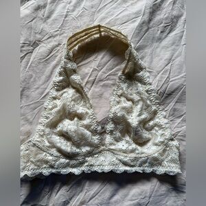 Free People Lace Halter Bralette